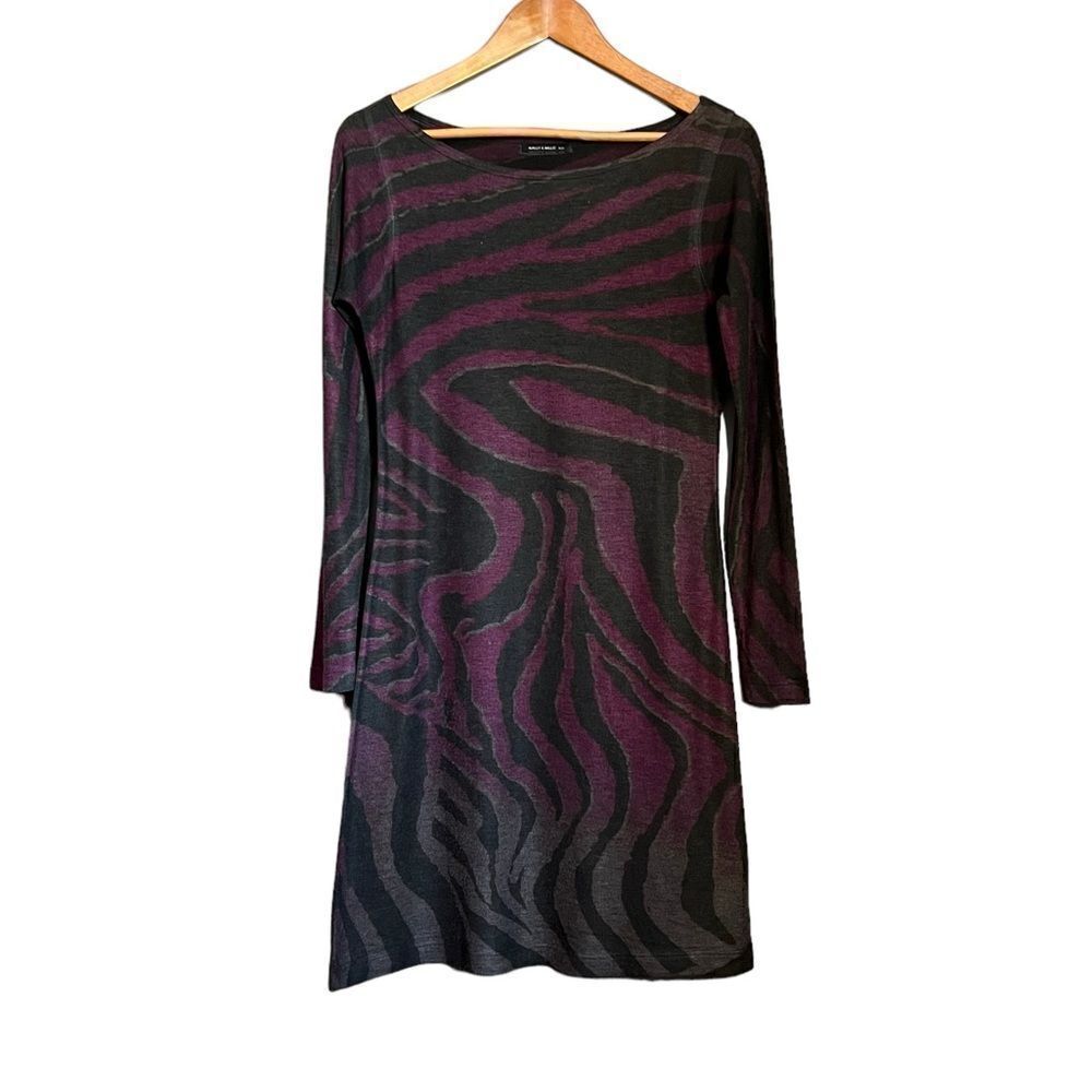Nally & Millie knit patterned long‎ sleeve dress
